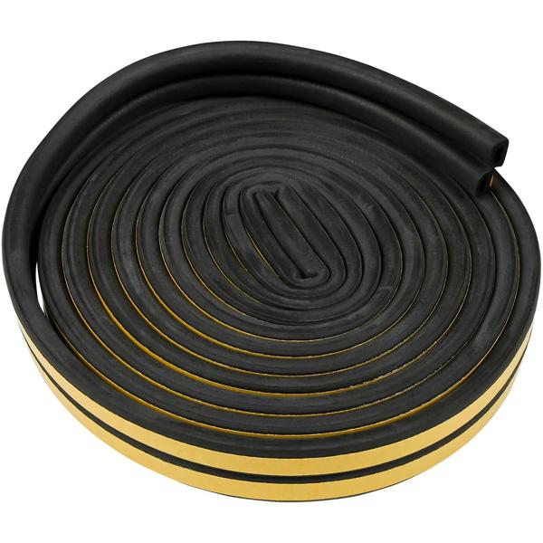 D-Profil Zugluft Dichtungsstreifen Schwarz 4er-Set (3m x 9x4mm): Selbstklebend, langlebig & energiesparend – Perfekt gegen Kälte, Lärm & Staub!