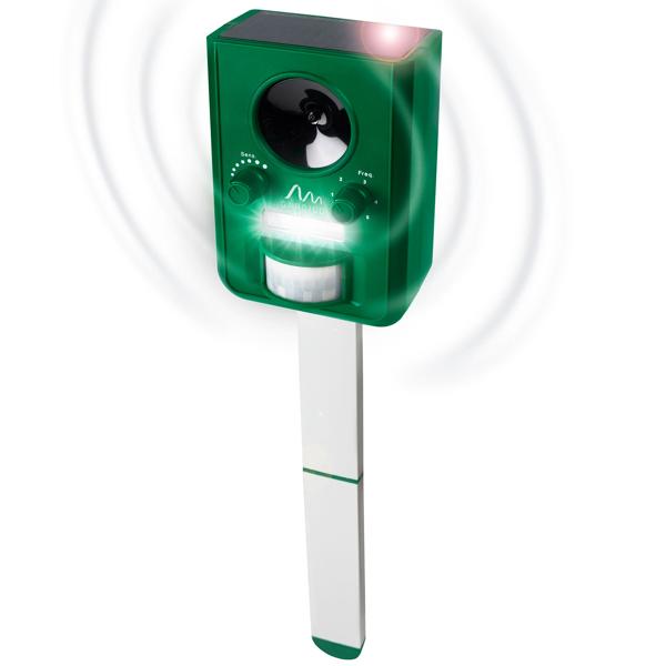 2er-Set Universal Solar Tiervertreiber mit Ultraschall und Blitzlicht, Reichweite 10m, effektiv, tierfreundlich & umweltfreundlich