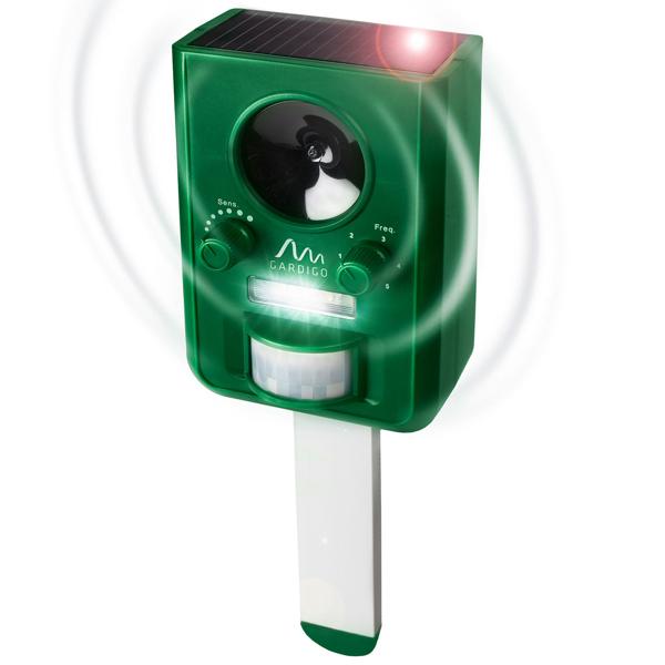 2er-Set Universal Solar Tiervertreiber mit Ultraschall und Blitzlicht, Reichweite 10m, effektiv, tierfreundlich & umweltfreundlich