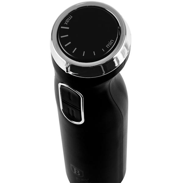 Eleganter 800W Stabmixer: Design-Highlight in der Trendfarbe mattschwarz, aus robustem Edelstahl für kraftvolles Mixen von Smoothies, Suppen, Saucen