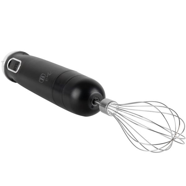 Vielseitiges Stabmixer-Set, 800W, mattschwarz: Schneebesen, Milchaufschäumer & Pürierstab, Universal-Zerkleinerer für Hobbyköche & Profis