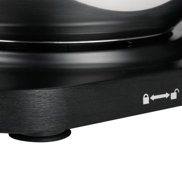 Premium Küchenmaschine mit LED-Display, edles mattschwarz, 7 l Edelstahl-Schüssel, 1800 W - Hochwertig, modern & leistungsstark, für Backen, Kochen & mehr