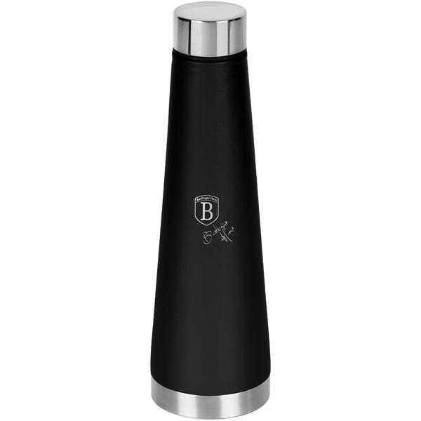 Hochwertige 0,4L Edelstahl Thermoskanne in Matt-Schwarz: Für heiße & kalte Getränke, auslaufsicher, doppelwandig & ein stilvoller Begleiter für unterwegs