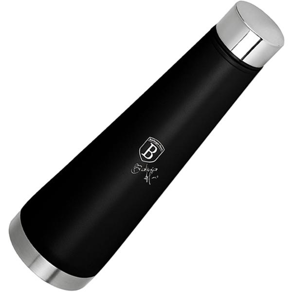 Hochwertige 0,4L Edelstahl Thermoskanne in Matt-Schwarz: Für heiße & kalte Getränke, auslaufsicher, doppelwandig & ein stilvoller Begleiter für unterwegs