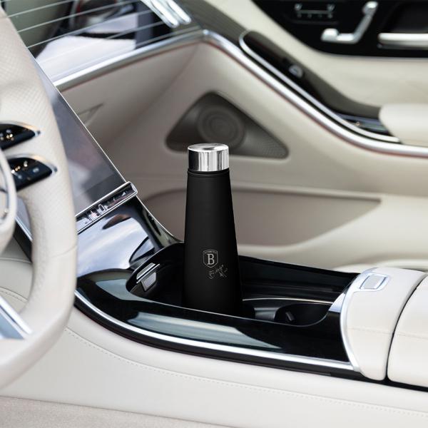 Hochwertige 0,4L Edelstahl Thermoskanne in Matt-Schwarz: Für heiße & kalte Getränke, auslaufsicher, doppelwandig & ein stilvoller Begleiter für unterwegs