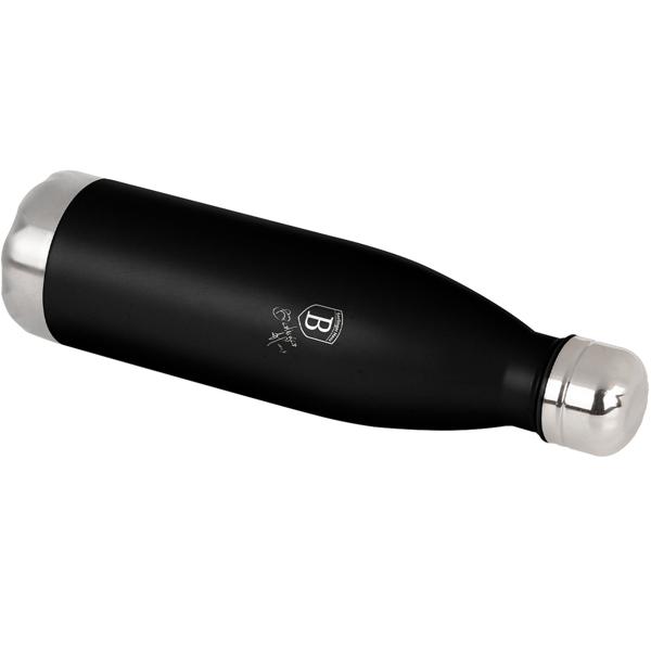 Hochwertige 0,5L Edelstahl Thermosflasche in matt-schwarz: Für heiße & kalte Getränke, auslaufsicher, doppelwandig & ein stilvoller Begleiter für unterwegs