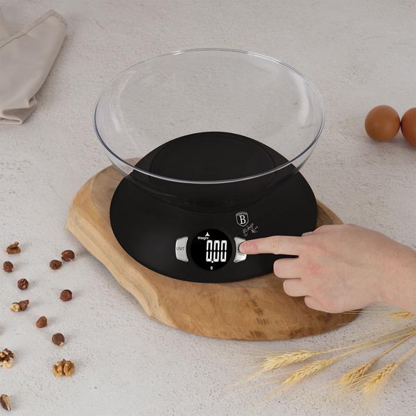 Digitale Küchenwaage mit Schüssel & Tara: Präzises Wiegen bis 5 kg, einfach zu reinigen & vielseitig, für Backen & Kochen