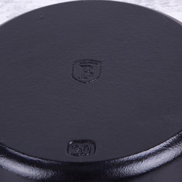 Hochwertiger Gusseisenbräter mit Deckel, 2,75 Liter, schwarz-roségold - Für perfektes Schmoren & Braten - Robust & langlebig kochen