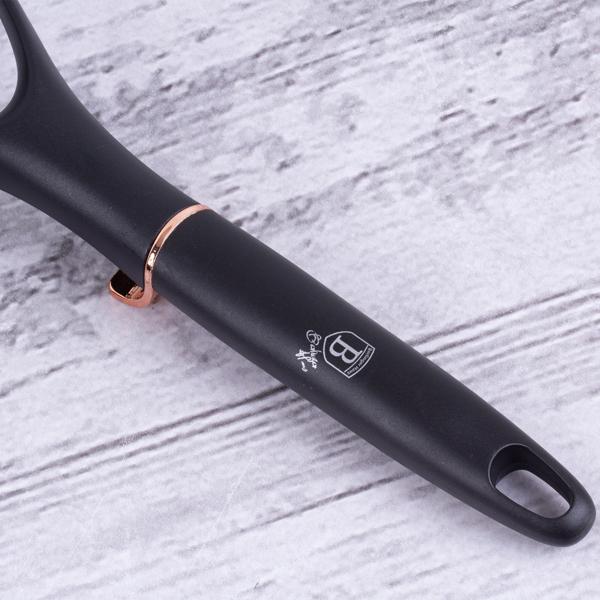 Elegantes 6-tlg. Küchenhelfer Set (Schwarz-Roségold) mit drehbarem Ständer: Stilvolle Kochutensilien für jede Küche | Praktisch, hochwertig & ein echter Blickfang