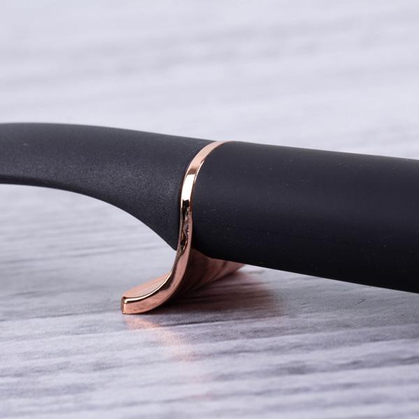 Elegantes 6-tlg. Küchenhelfer Set (Schwarz-Roségold) mit drehbarem Ständer: Stilvolle Kochutensilien für jede Küche | Praktisch, hochwertig & ein echter Blickfang