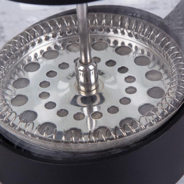 Edle French-Press für Kaffee und Tee, 1 l, schwarz-roségold:  Kaffeebereiter für aromatischen Kaffee & losen Tee, Ihr Barista-Erlebnis Zuhause