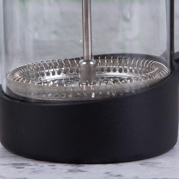 Edle French-Press für Kaffee und Tee, 1 l, schwarz-roségold:  Kaffeebereiter für aromatischen Kaffee & losen Tee, Ihr Barista-Erlebnis Zuhause