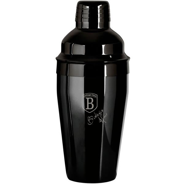 Profi Cocktailmixer-Set, 6-tlg, 550ml, schwarz-roségold: Mit Shaker, Ausgiesser, Messbecher, Stössel, Sieb und Löffel - für kreative Cocktails