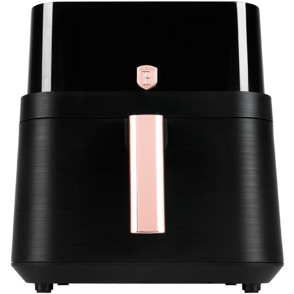 Heissluftfritteuse mit Sichtfenster & 11 Kochprogramme-Air Fryer, 7,2L, schwarz-roségold, fettarmes Frittieren, elegantes Design, knusprige Ergebnisse