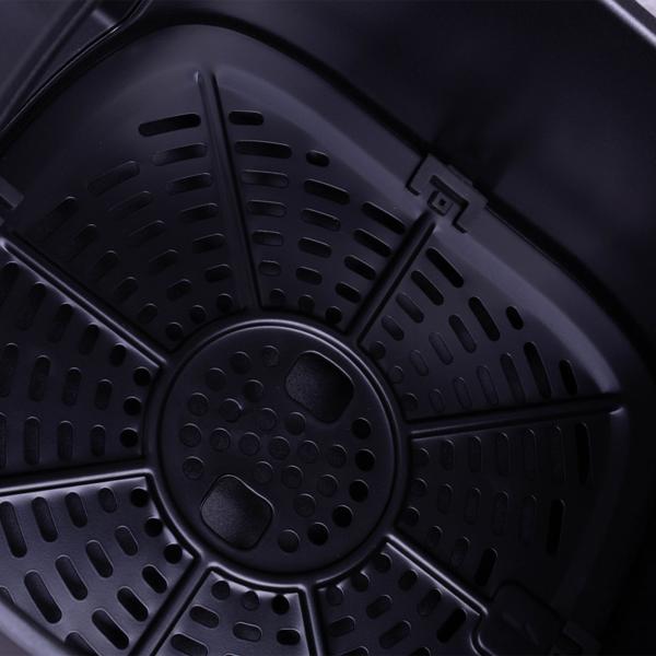 Heissluftfritteuse mit Sichtfenster & 9 Kochprogramme-Air Fryer, 6,3L, schwarz-roségold, fettarmes Frittieren, elegantes Design, knusprige Ergebnisse