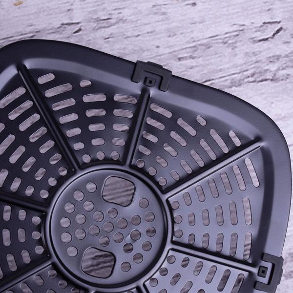 Heissluftfritteuse mit Sichtfenster & 9 Kochprogramme-Air Fryer, 6,3L, schwarz-roségold, fettarmes Frittieren, elegantes Design, knusprige Ergebnisse