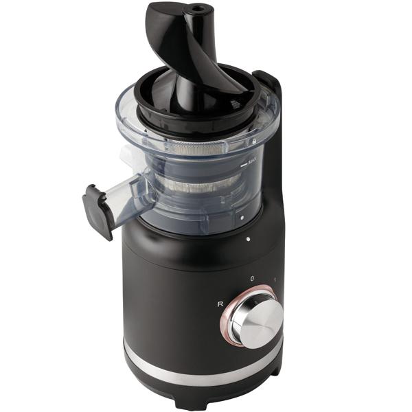 Effizienter 300W Entsafter (Slow Juicer) in Schwarz/Roségold: Für gesunde Säfte mit vollem Geschmack, leise, einfache Reinigung & ein Blickfang in jeder Küche
