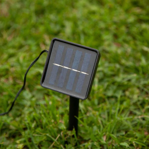 Extralange Solar Lichterkette 12,5m: 100 warmweisse LEDs mit 8 Lichteffekten – Perfekte Gartendeko & Weihnachtsbeleuchtung
