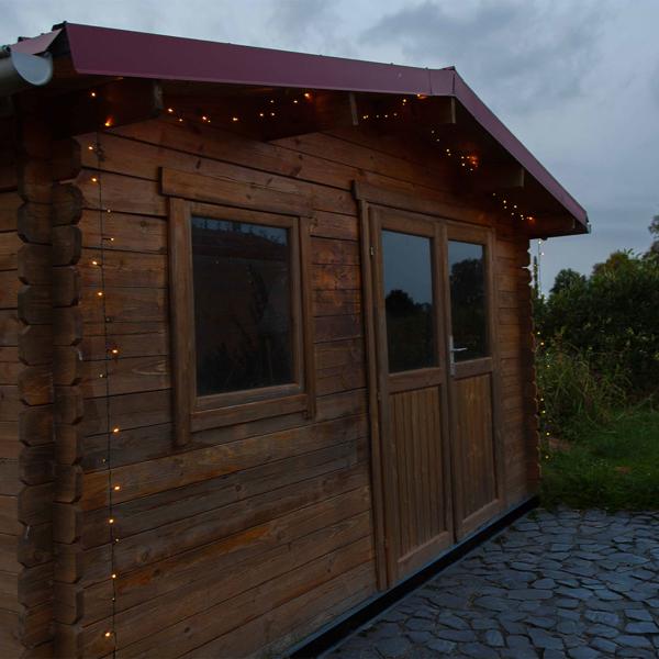 2er-Set Extralange Solar Lichterkette 12,5m: 100 warmweisse LEDs mit 8 Lichteffekten – Perfekte Gartendeko & Weihnachtsbeleuchtung