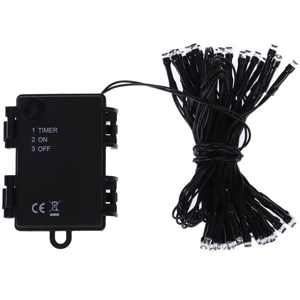 2er-Set Multicolor LED-Lichterkette für Innen und Aussen, 40 LEDs, bunt, Timer, IP44, Batterie, zauberhafte Lichteffekte Zuhause, Balkon oder Garten