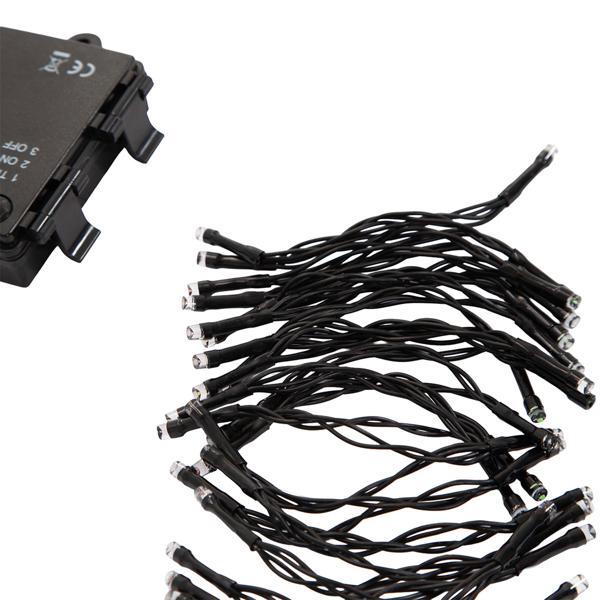 2er-Set Multicolor LED-Lichterkette für Innen und Aussen, 40 LEDs, bunt, Timer, IP44, Batterie, zauberhafte Lichteffekte Zuhause, Balkon oder Garten