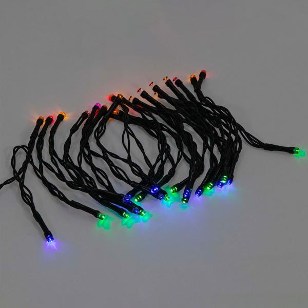 2er-Set Multicolor LED-Lichterkette für Innen und Aussen, 40 LEDs, bunt, Timer, IP44, Batterie, zauberhafte Lichteffekte Zuhause, Balkon oder Garten