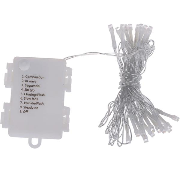 Lichterkette warm-weiss 1.7m: Stimmungsvolle Deko mit 8 Modi & Timer – Kabellose Freiheit durch Batterie, ideal für Innen & Outdoor