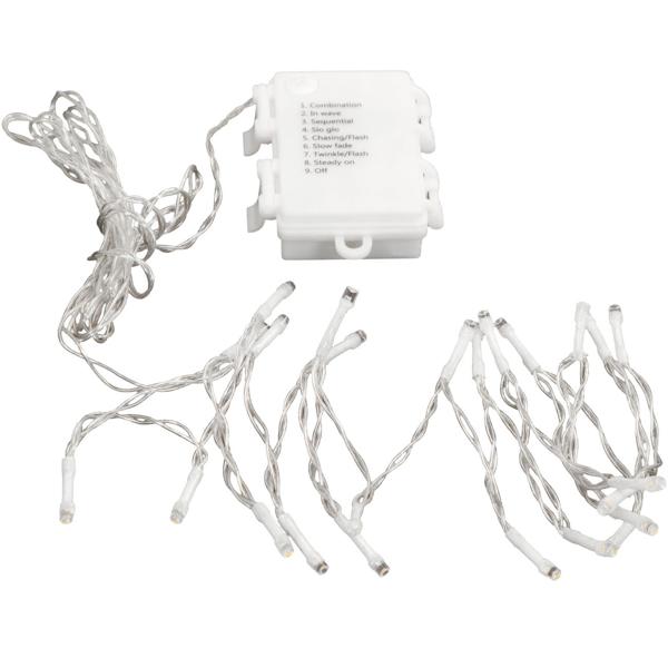 2er-Set LED Lichterkette warm-weiss 1.7m: Stimmungsvolle Deko mit 8 Modi & Timer – Kabellose Freiheit durch Batterie, ideal für Innen & Outdoor