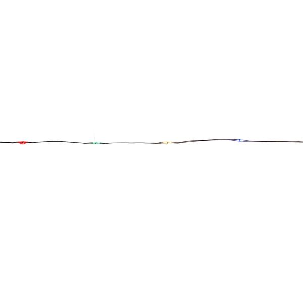 Multicolor Draht-Lichterkette 80 LEDs IP44, 425cm, batteriebetrieben - Farblichterkette für stimmungsvolle Deko innen & aussen