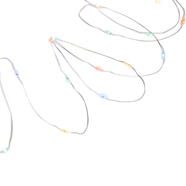 2er-Set Multicolor Draht-Lichterkette 80 LEDs IP44, 425cm, batteriebetrieben - Farblichterkette für stimmungsvolle Deko innen & aussen