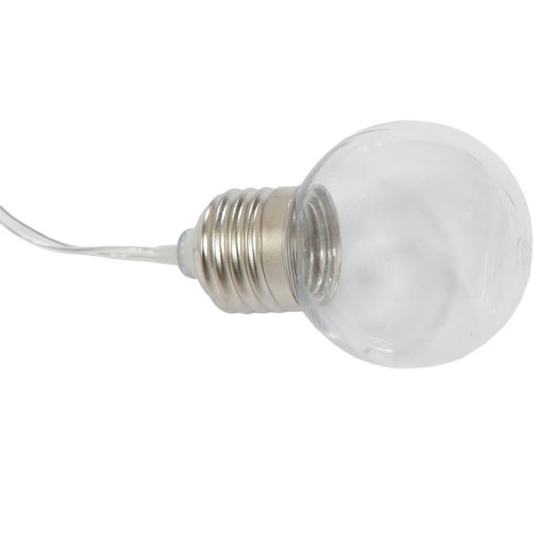 Solar-LED-Lichterkette mit 20 Glühbirnen (2,85m) – Warmweisse Garten-Lichterkette mit Dämmerungssensor & 2 Leuchtmodi, IP44