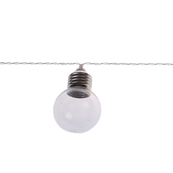 2er-Set Solar-LED-Lichterkette mit 20 warmweissen Glühbirnen-LEDs - 2,85 Meter beleuchtet - Autark, wetterfest IP44 für Garten & Balkon