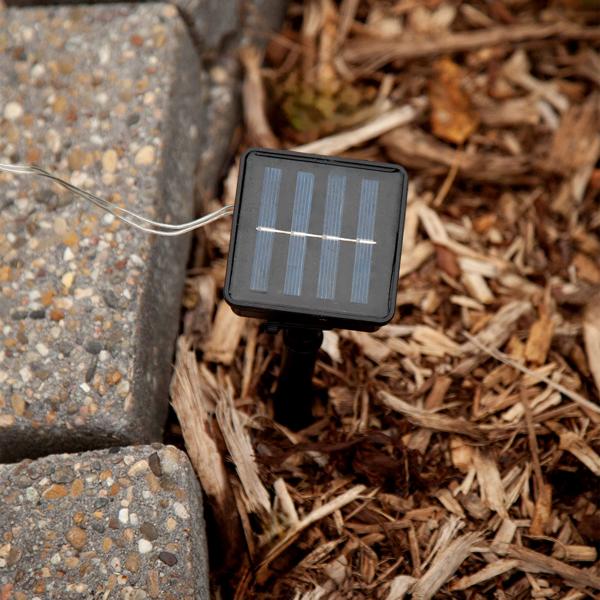 2er-Set Solar-LED-Lichterkette mit 20 warmweissen Glühbirnen-LEDs - 2,85 Meter beleuchtet - Autark, wetterfest IP44 für Garten & Balkon