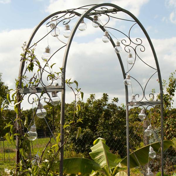 2er-Set Solar-LED-Lichterkette mit 20 warmweissen Glühbirnen-LEDs - 2,85 Meter beleuchtet - Autark, wetterfest IP44 für Garten & Balkon