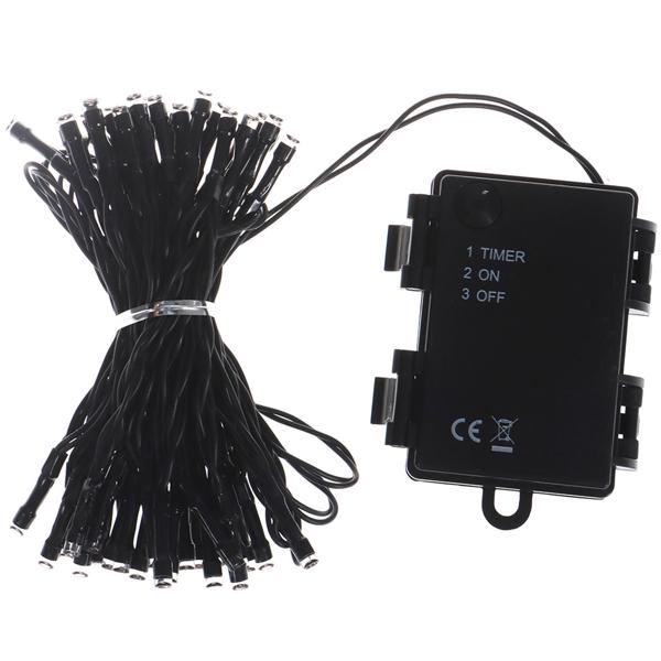 2er-Set Wunderbare LED Lichterkette, 50 warmweisse LEDs – Timer Funktion, Wetterfest IP44 für Innen & Aussen - Deko für Weihnachten, Garten, Fenster, u.v.m.