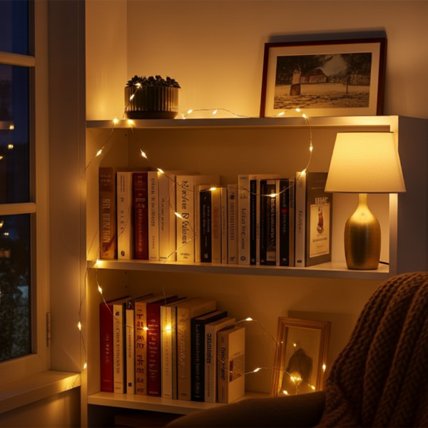 2er-Set LED-Micro-Lichterkette 5m – 100 warmweisse LEDs, batteriebetrieben – für Innen, flexibel, langlebig & stimmungsvoll–ideal für Deko