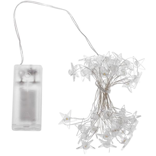 2er-Set Zauberhafte LED Sternen-Lichterkette, warmweiss, 4,2m – Zauberhafte Deko, Ideal für Fenster, Weihnachten, als Geschenk - Batteriebetrieb