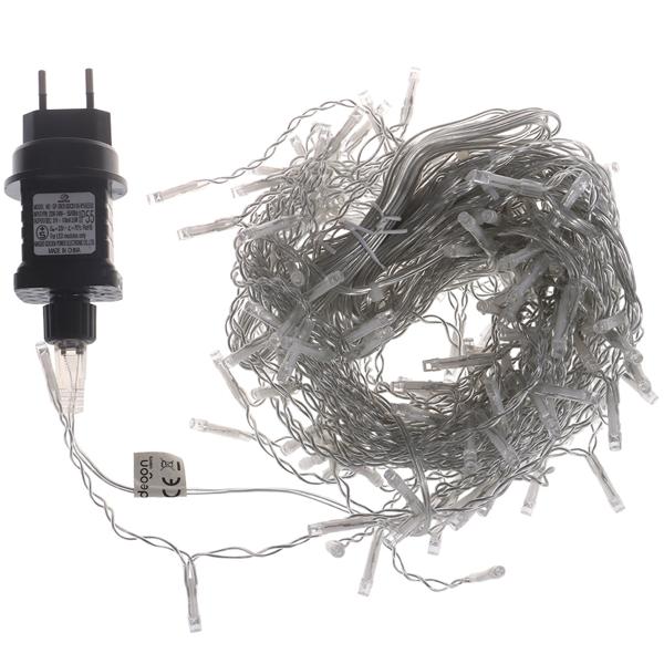 2er-Set Brillante Eisregen Lichterkette 6,5m kaltweiss mit 180 Lichtern - Wetterfest IP44 - Perfekt für Weihnachtsdeko, Balkon, Terasse, u.v.m.