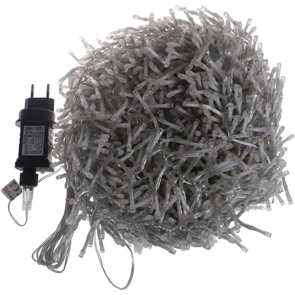 2er-Set Wunderschöne LED-Büschel-Lichterkette, 2000 warmweisse LEDs, 8 Leucht-Modi, IP44, 20m - Ideal für Weihnachten, Balkon, Garten, Hochzeit & Deko