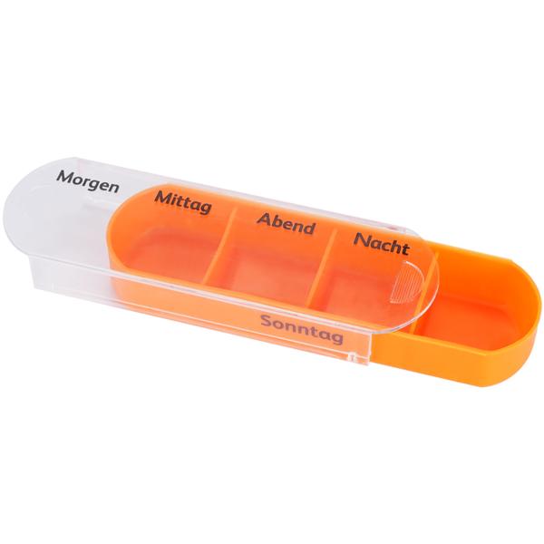 4er Set Medikamentenbox 7 Tage: Bunt, 4 Fächer täglich – Ein Wochen-Pillendosierer für einfache, sichere Einnahme & Übersicht