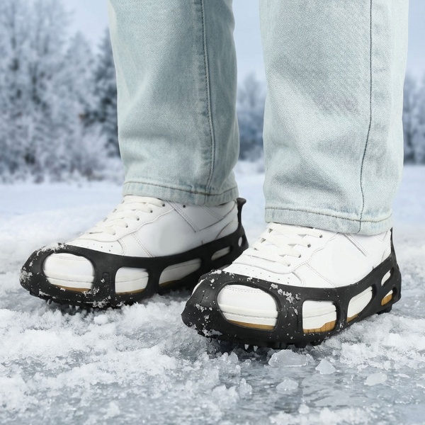 Premium Schuh-Spikes für Schuhgrösse 35 -39: Sichere Traktion auf Eis & Schnee, Grödel für maximale Trittsicherheit, Rutschfest & Langlebig