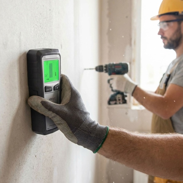 5-in-1 Wandscanner & Ortungsgerät – Präzises Suchgerät für Metall, Holz & Stromleitungen, mit beleuchtetem Display & akustischem Warnsignal