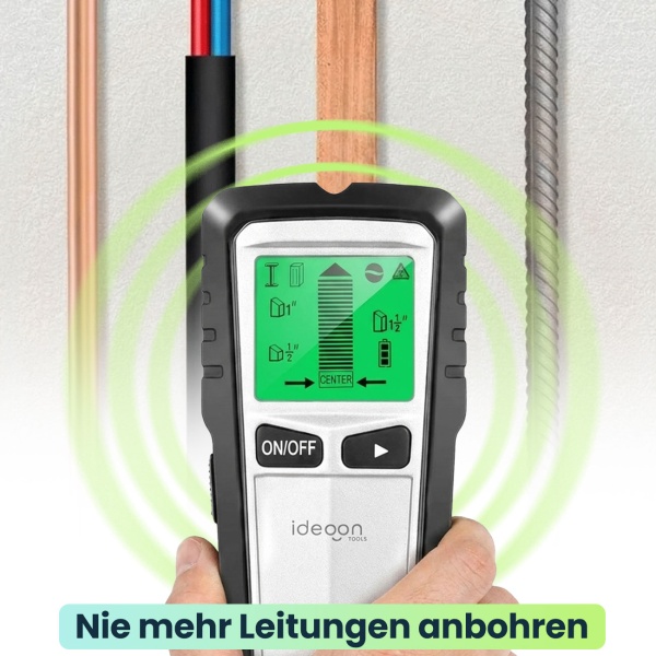 5-in-1 Wandscanner & Ortungsgerät – Präzises Suchgerät für Metall, Holz & Stromleitungen, mit beleuchtetem Display & akustischem Warnsignal
