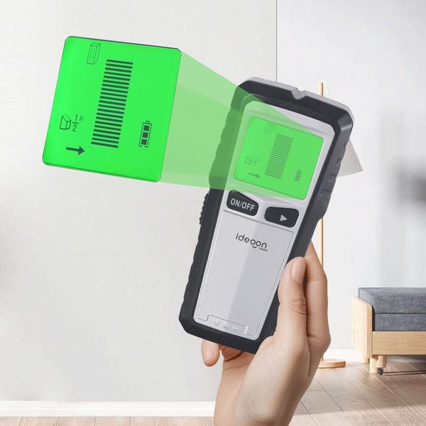 5-in-1 Wandscanner & Ortungsgerät – Präzises Suchgerät für Metall, Holz & Stromleitungen, mit beleuchtetem Display & akustischem Warnsignal