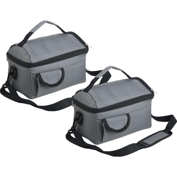 2er-Set Mini-Kühltasche, faltbar, 6l: Hält Snacks & Getränke frisch – Ideal für Picknick & Büro – Kompakt, leicht & auslaufsicher