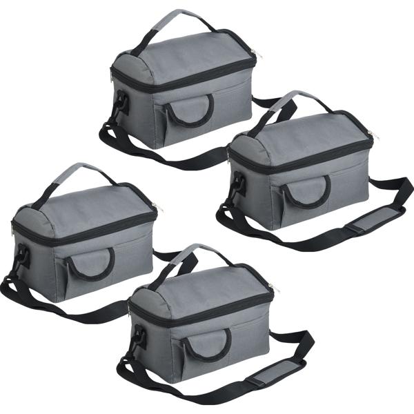 4er-Set Mini-Kühltasche, faltbar, 6l: Hält Snacks & Getränke frisch – Ideal für Picknick & Büro – Kompakt, leicht & auslaufsicher