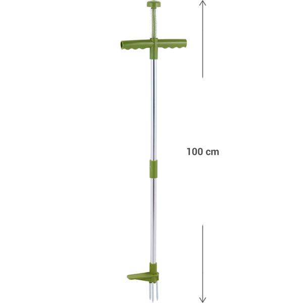 Ergonomischer Unkrautstecher 100cm: Rückenschonendes Jäten ohne Bücken & Chemie, robuster Löwenzahnstecher für Rasen & Garten