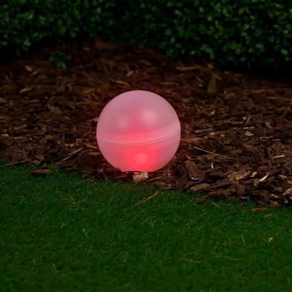 2er-Set Dekorative 5er Solar Leuchtkugeln mit Erdspiess: Warmweiss & RGB - LED Gartenlampen, Ideal für Terrasse, Rasen & Blumenbeet