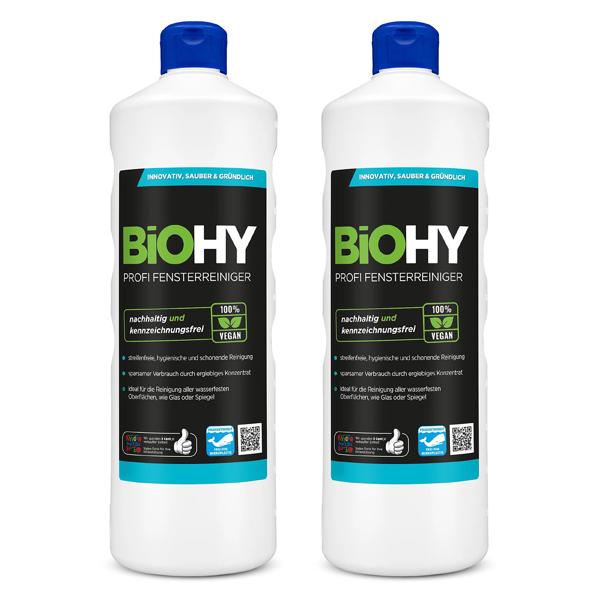 2er-Set Profi-Fensterreiniger-Konzentrat - Streifenfreier Glanz für Glas & Spiegel - 100% vegan - Ohne Mikroplastik - je 1 Liter Inhalt - Made in Germany