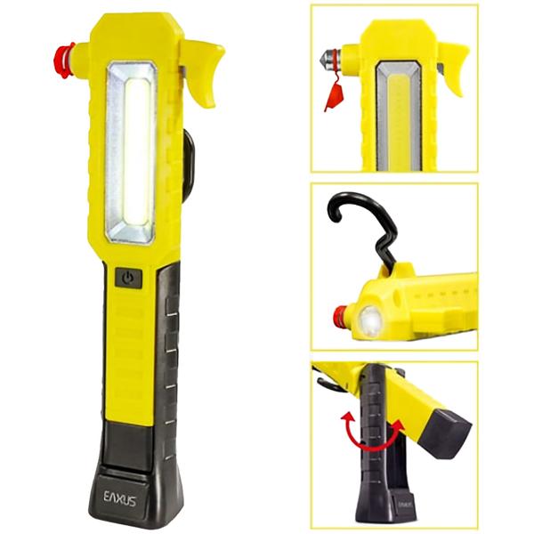 KFZ Multitool Taschenlampe ProGuard – Notfallhammer, Gurtschneider, Haken, Magnete – Leistungsstark & Lebensrettend